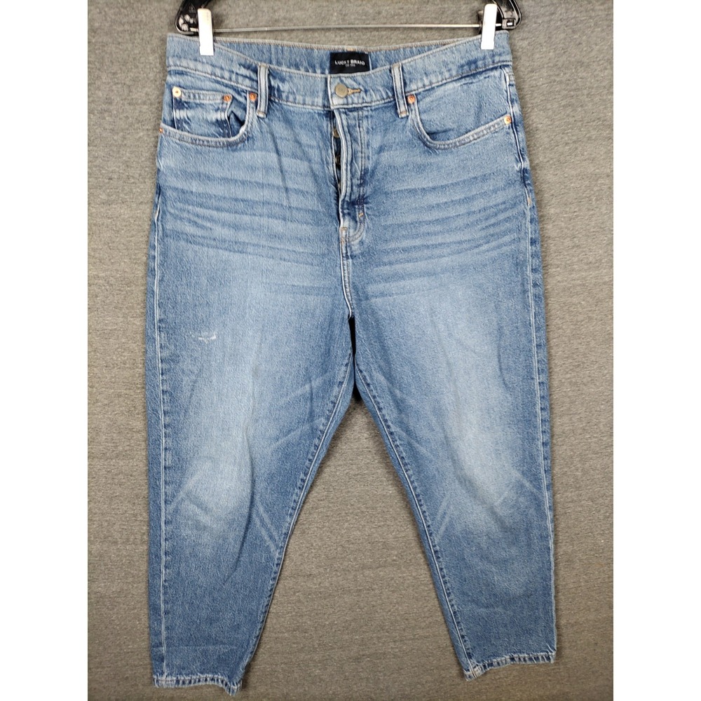 Lucky Brand Womens Jeans 14 Blue Denim Taper Drew Mom Normcore 90s Classic